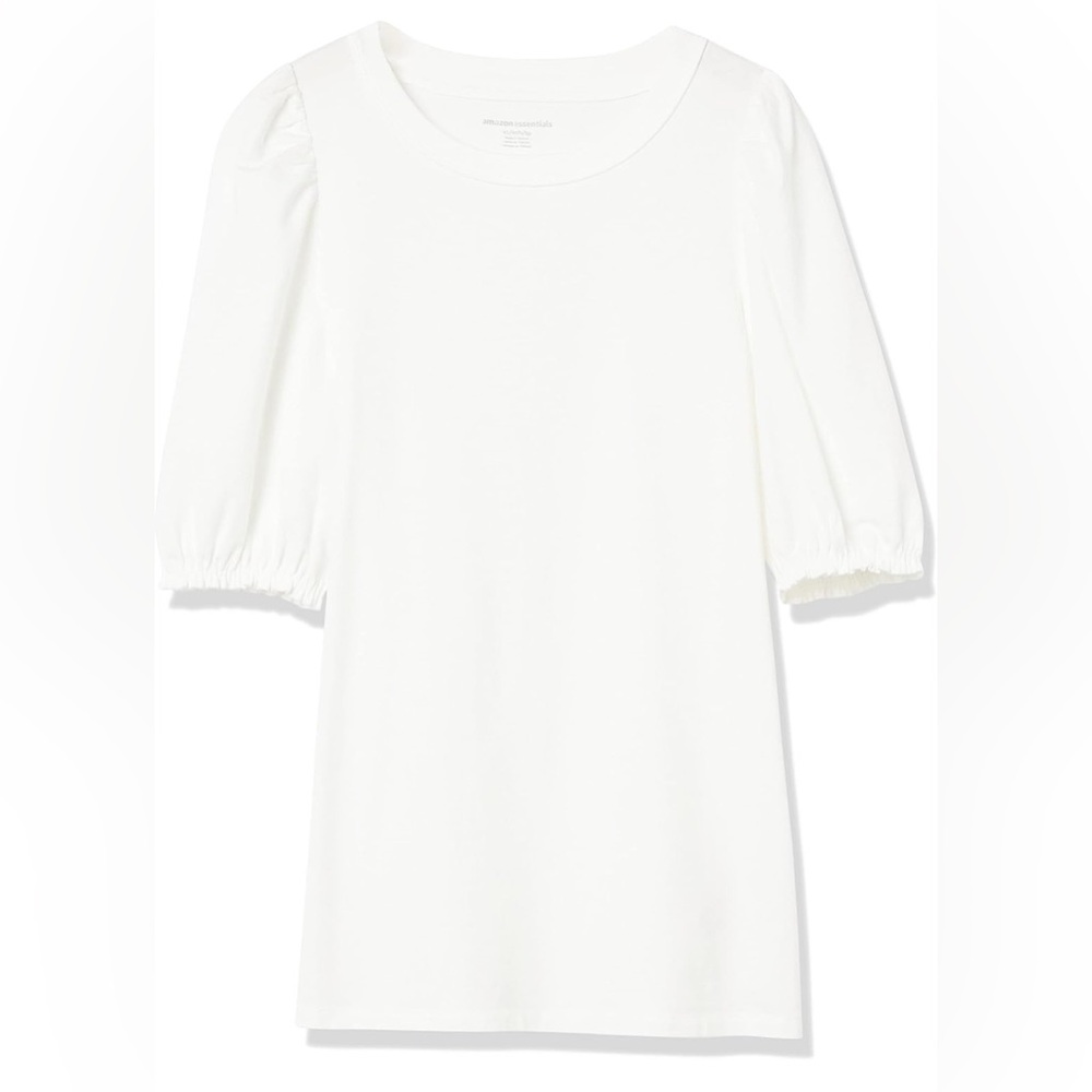 Amazon Essentials Women's Classic-Fit Puff Short-Sleeve Crewneck T-Shirt